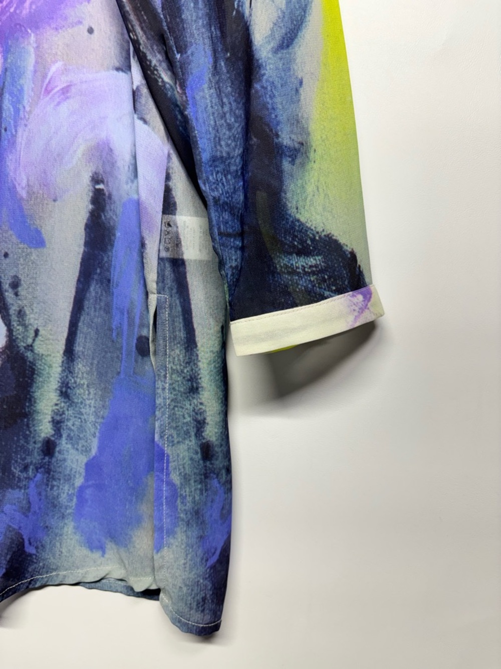 ✨ Claire Desjardins Artist Print Tunic Length Blouse In Multicolor Size XL -NWT - Picture 11 of 16
